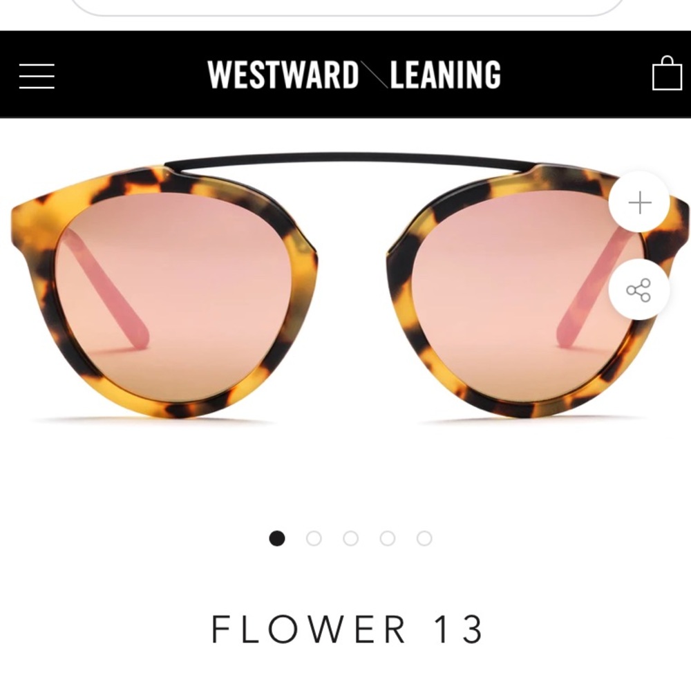 Westward Leaning Tortoiseshell Sunglasses with Pink Lenses